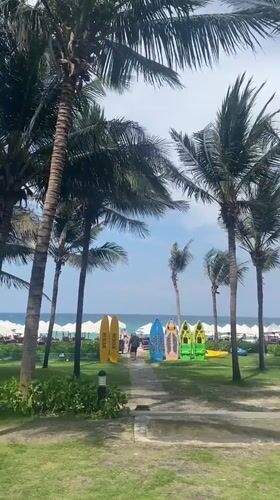 Morning scenes captured at Vietnam beach resort area
