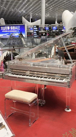 Airport displays and installations documented at Shenzhen Bao'an terminal
