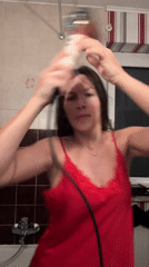 Woman's evening routine documented in Fredenbeck home Saturday night