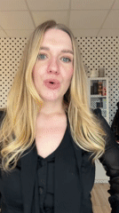 Woman visits beauty salon in Riga, Latvia
