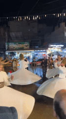 Damascus hosts nighttime Sufi celebration with traditional dancing, music
