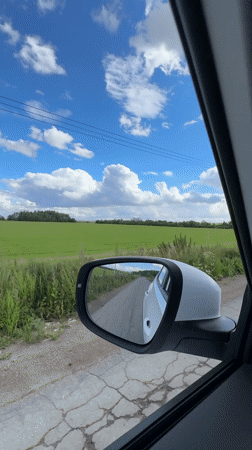 Rural road near Almaznoye village, Innolovo, Russia
