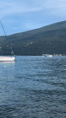 Maritime activity and coastal life documented in Đenovići, Montenegro