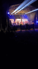 Outdoor music festival lights up a Kediri night