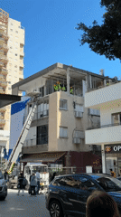 Construction workers active on Ramat Gan rooftop project