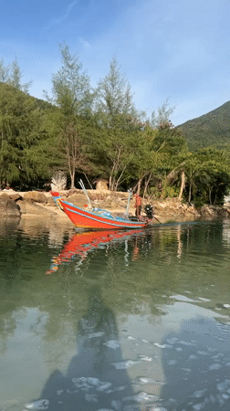 Fishing boats and longtails around Koh Phangan waters