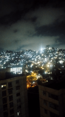 Pre-dawn Caracas cityscape captured from multiple high vantage points
