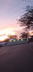 Colorful sunset documented across residential Tinaquillo, Venezuela