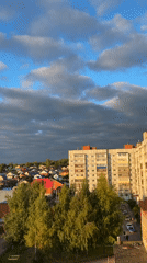 Residential Chaikovsky from multiple angles, sunset hour