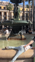 Afternoon street life documented across central Barcelona plazas