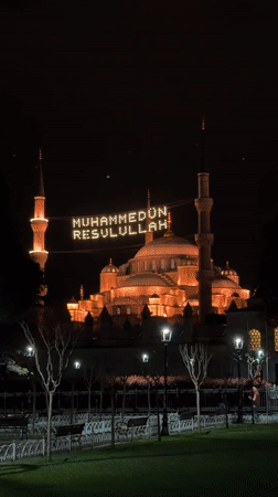 Evening scenes captured around Blue Mosque area in Istanbul