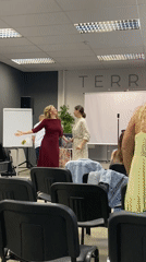 Indoor conference or presentation underway in Moscow