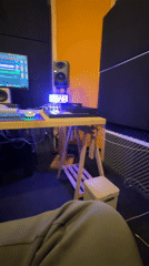 Person films first-person view from inside Plovdiv recording studio
