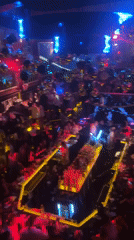 Packed nightclub scene captured in Pleven, Bulgaria