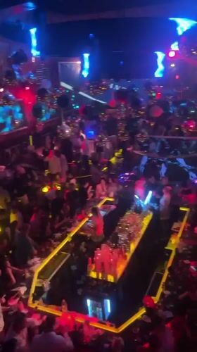 Packed nightclub scene captured in Pleven, Bulgaria