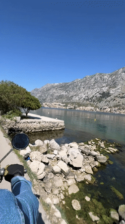 Tranquil Bay of Kotor scene recorded in Dobrota, Montenegro