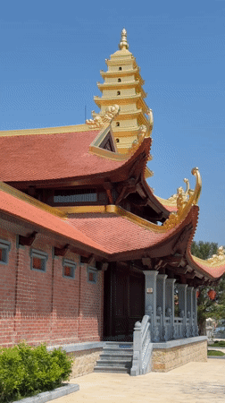 Traditional temple documented in sunny Diên Khánh, Vietnam