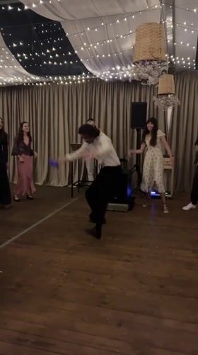 Dance performance captured at decorated venue in Kokalyane, Bulgaria