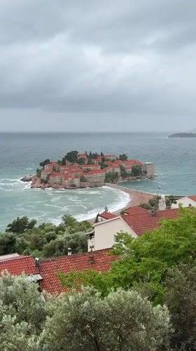 Tourist captures multiple views of Sveti Stefan islet, Montenegro