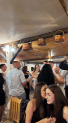 Restaurant party draws dancers in Varna, Bulgaria