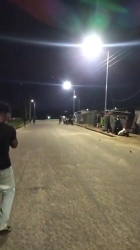 Nighttime street and bar life in Gura Top, Nigeria