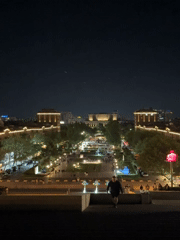 Evening social life documented across Yerevan's squares and establishments