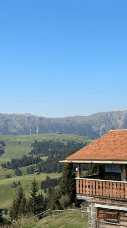 Alpine hike pit stop with strudel and valley views, Castelrotto