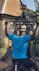 Makeshift outdoor gym in Akwanga sees serious morning training session