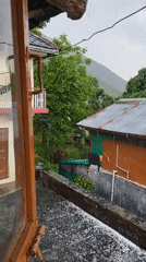 Heavy hailstorm hits mountain town of Haini, India