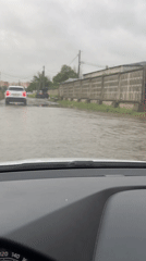 Motorist records flooded street conditions in Krasnodar, Russia