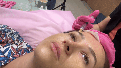 Cosmetic injection procedure at a Nha Trang clinic