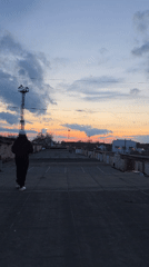 Sunset moments with rubber duck companion in Chaikovsky, Russia