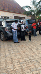 Children's Birthday Celebration Documented in Jos, Nigeria Residential Courtyard
