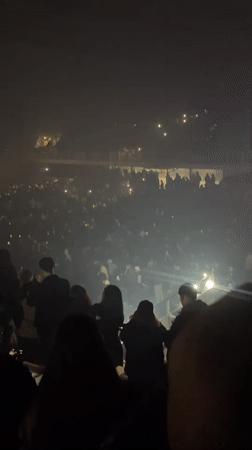 Concert crowd fills Buenos Aires venue with phones raised