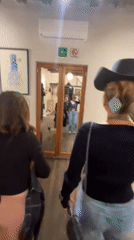Women take selfies, photos in Mexico City store