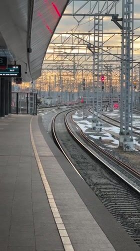 Evening commuter activity observed at Zelenograd train station