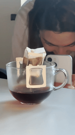 Casual coffee and cake gathering documented in Zovuni, Armenia