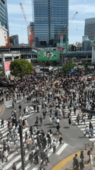 Early morning pedestrian activity recorded at Shibuya intersection