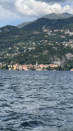 Lake Como vista captured on video from Varenna