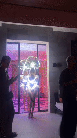 Futuristic entertainment event documented at Kuta Selatan resort venue