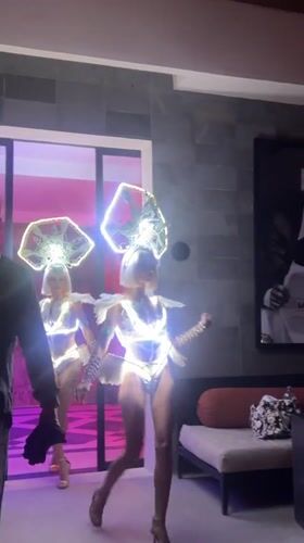 Futuristic entertainment event documented at Kuta Selatan resort venue