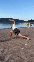 Morning beach activities observed in Boreti, Montenegro