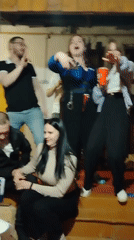 Casual indoor party documented in Kuyeda, Russia