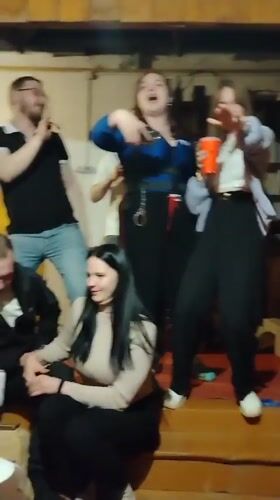 Casual indoor party documented in Kuyeda, Russia