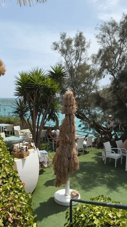 Lunch and downtime at a Cales De Mallorca beachside restaurant