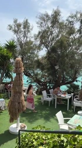 Lunch and downtime at a Cales De Mallorca beachside restaurant