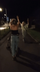 Evening stroll with a stroller through Sokolov streets