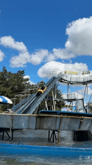 Amusement park activities documented in Anapa, Russia during morning hours