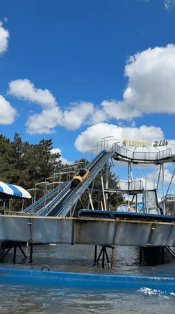 Amusement park activities documented in Anapa, Russia during morning hours