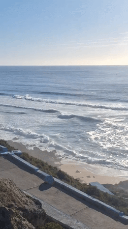 Sunny beach day captured on video in Ahrara, Morocco